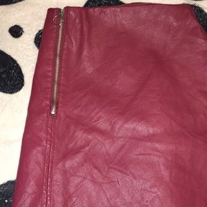 faux leather skirt